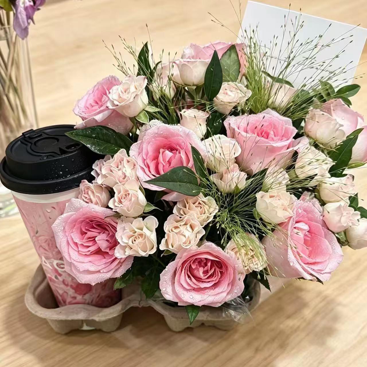 奶茶花束组合